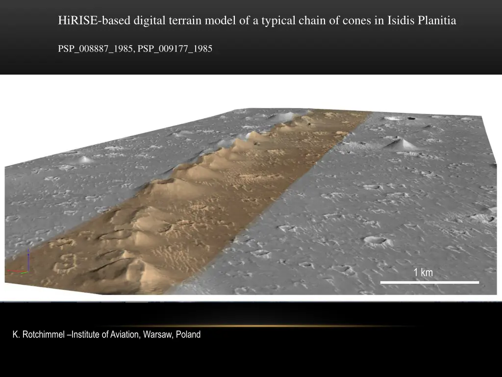 hirise based digital terrain model of a typical