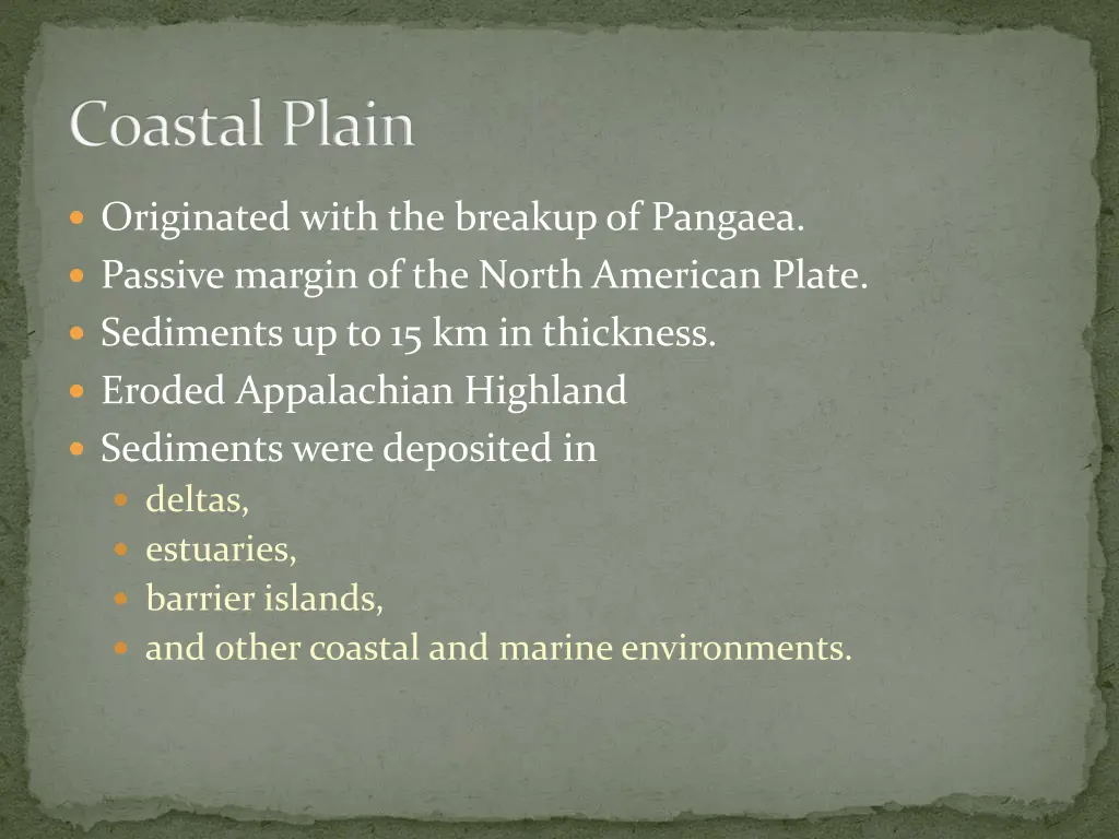 coastal plain