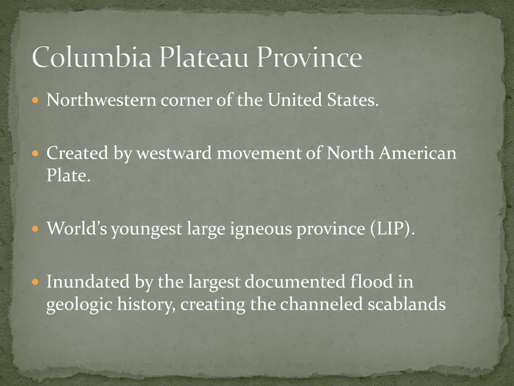 columbia plateau province