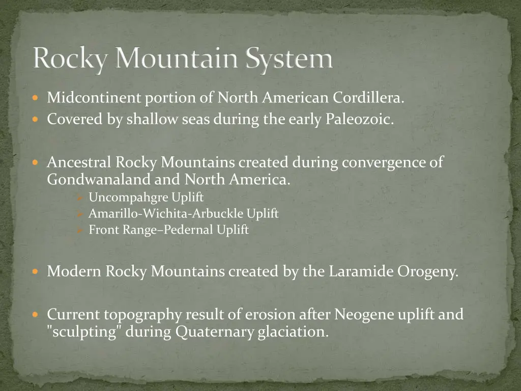 rocky mountain system