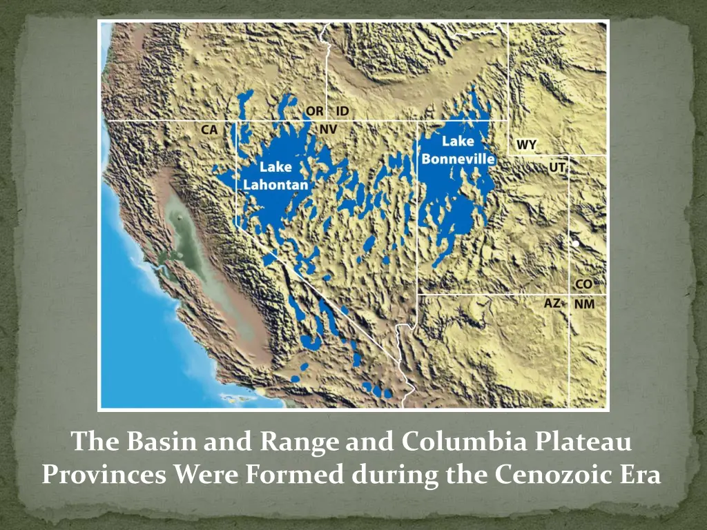 the basin and range and columbia plateau