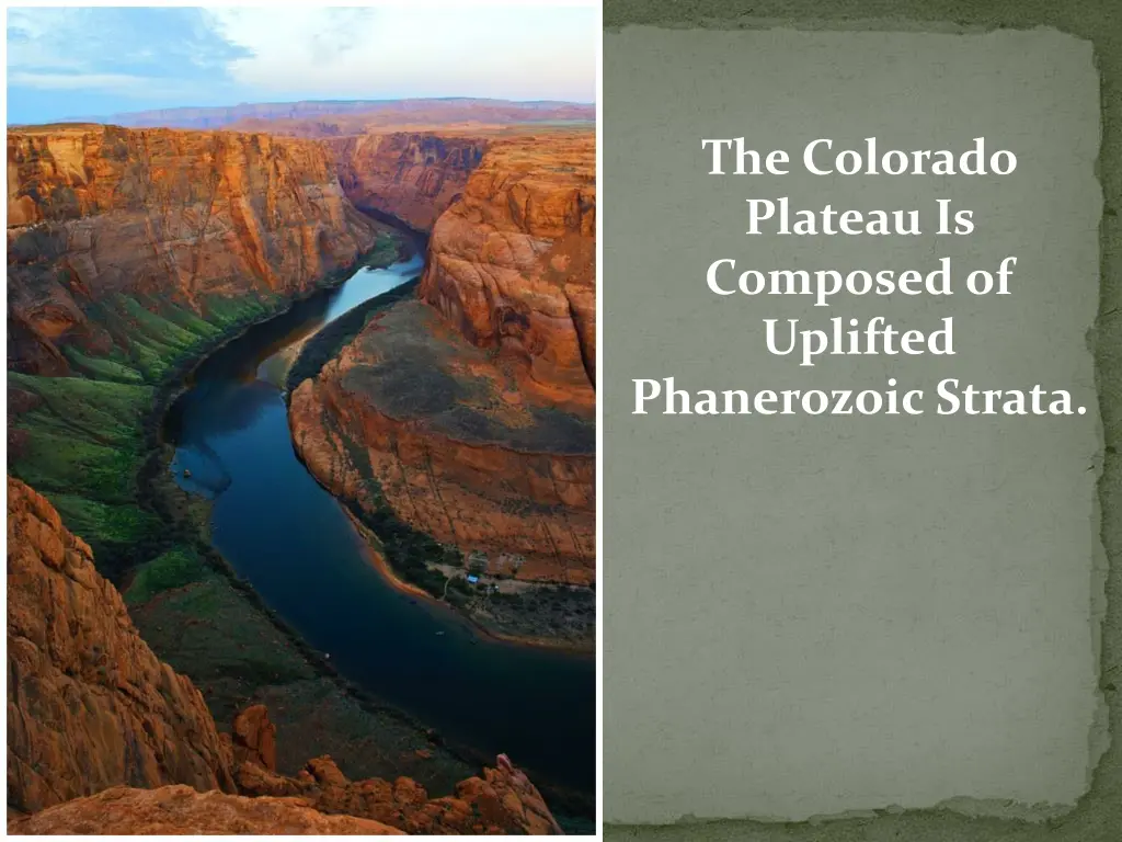 the colorado plateau is composed of uplifted