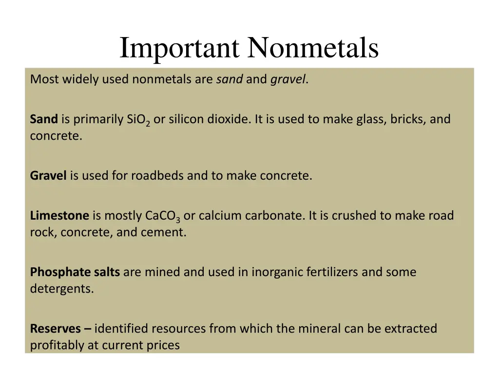 important nonmetals