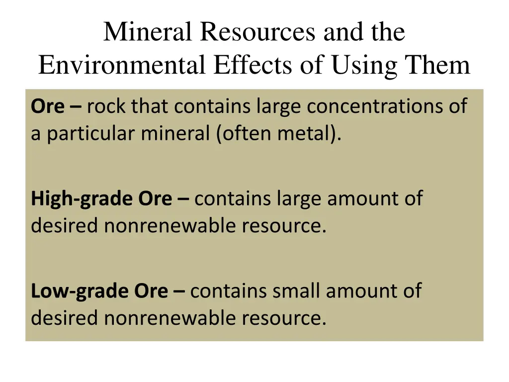 mineral resources and the environmental effects 1