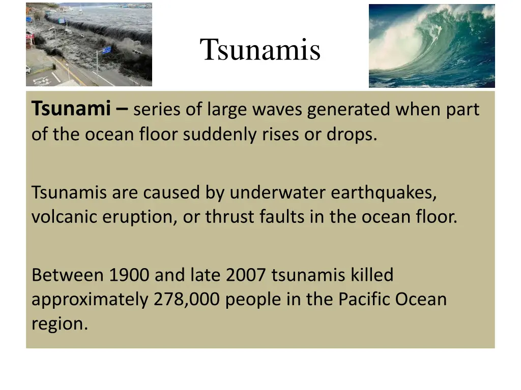 tsunamis