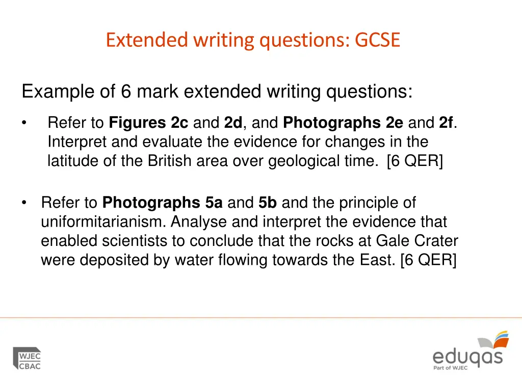 extended writing questions gcse