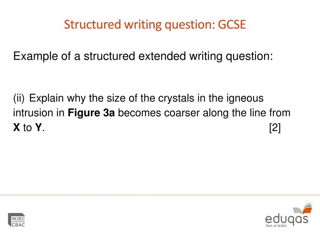 structured writing question gcse