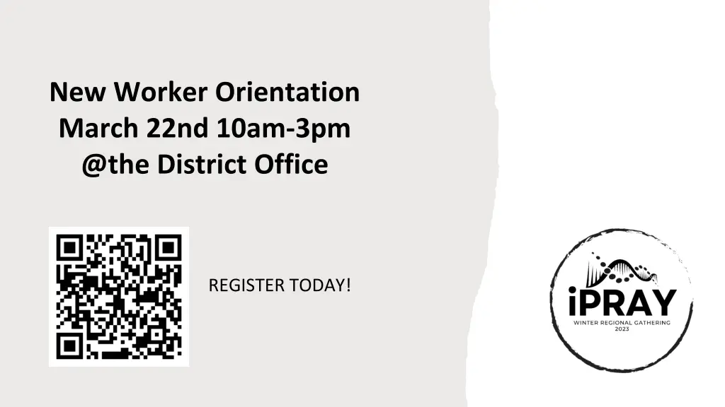 new worker orientation march 22nd 10am 3pm @the