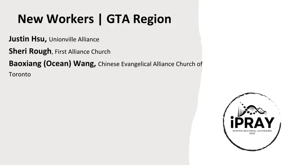 new workers gta region 1