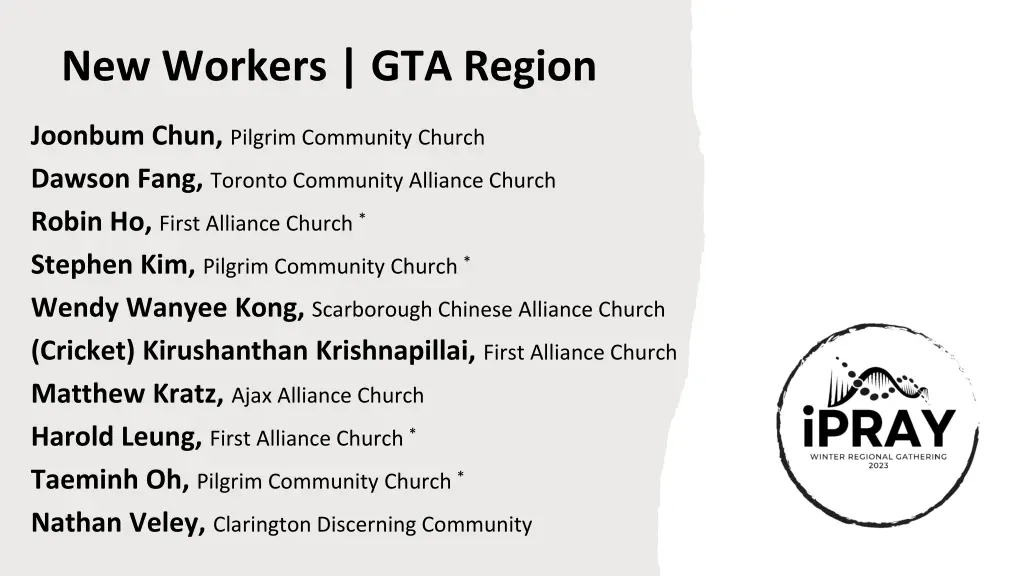 new workers gta region