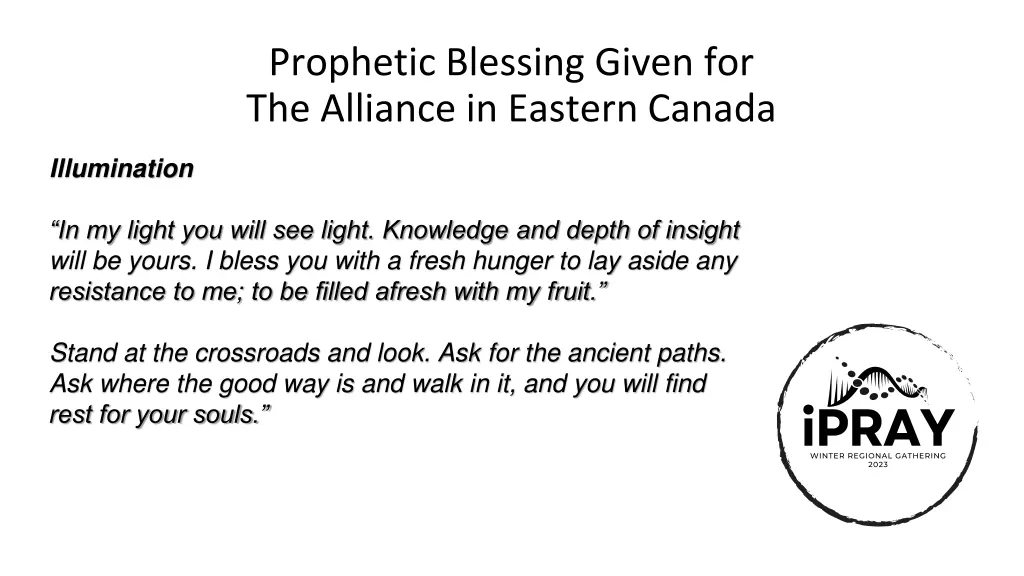 prophetic blessing given for the alliance 2