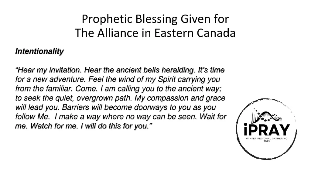 prophetic blessing given for the alliance 4