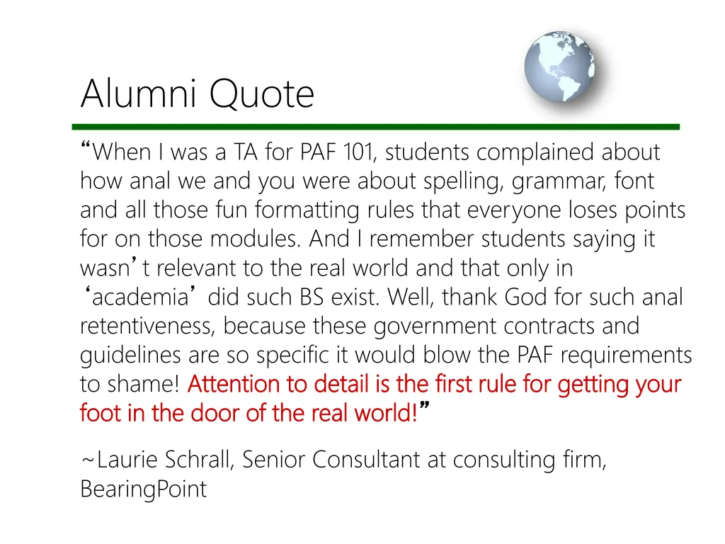 alumni quote