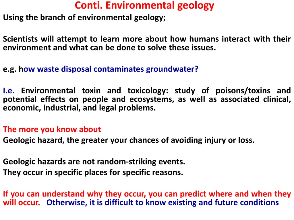 conti environmental geology