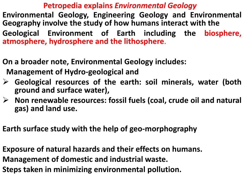 petropedia explains environmental geology