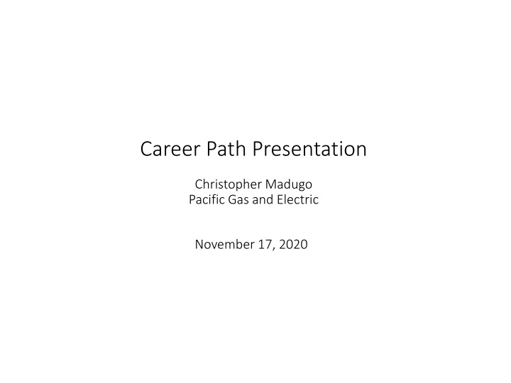 career path presentation