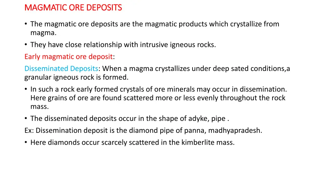 magmatic ore deposits magmatic ore deposits