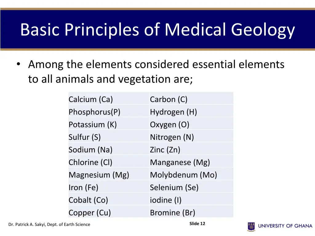 basic principles of medical geology 6