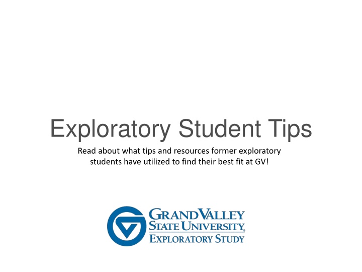 exploratory student tips