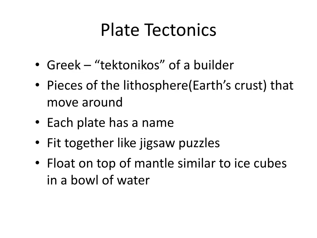 plate tectonics 1