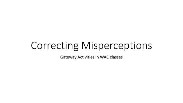 correcting misperceptions