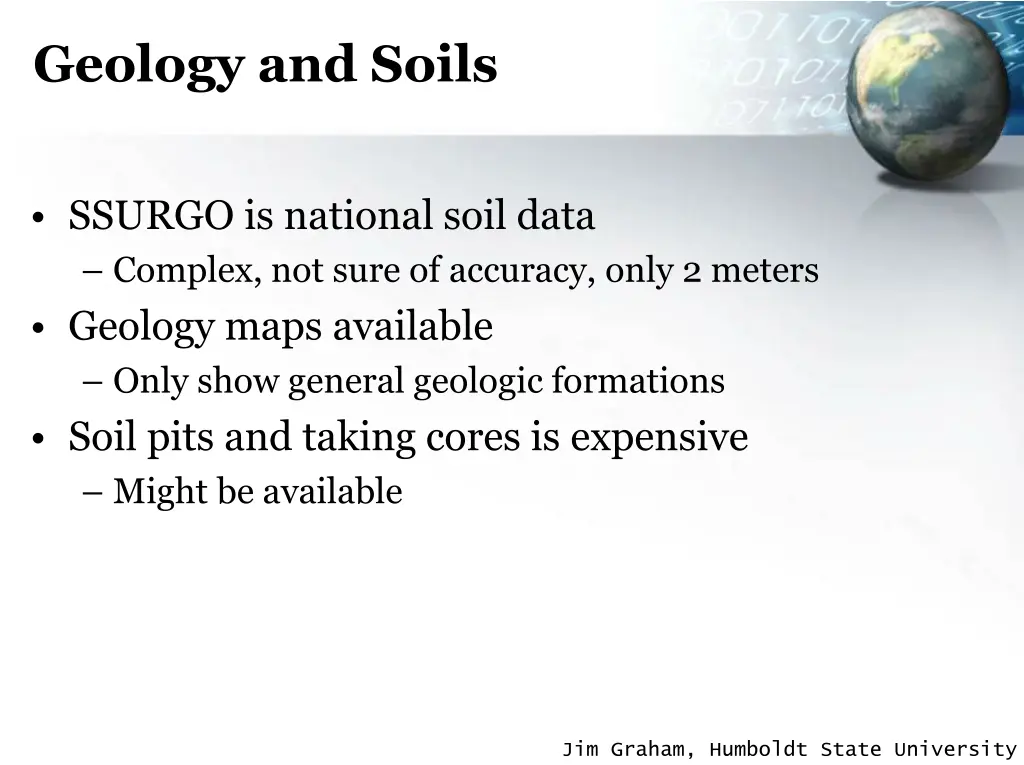 geology and soils