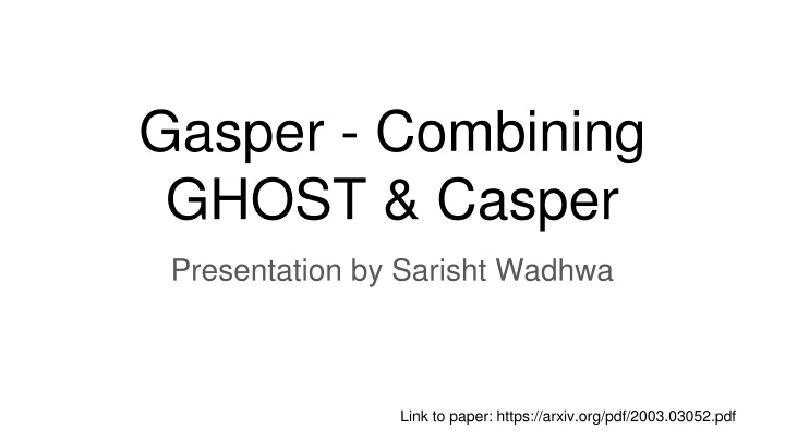 gasper combining ghost casper