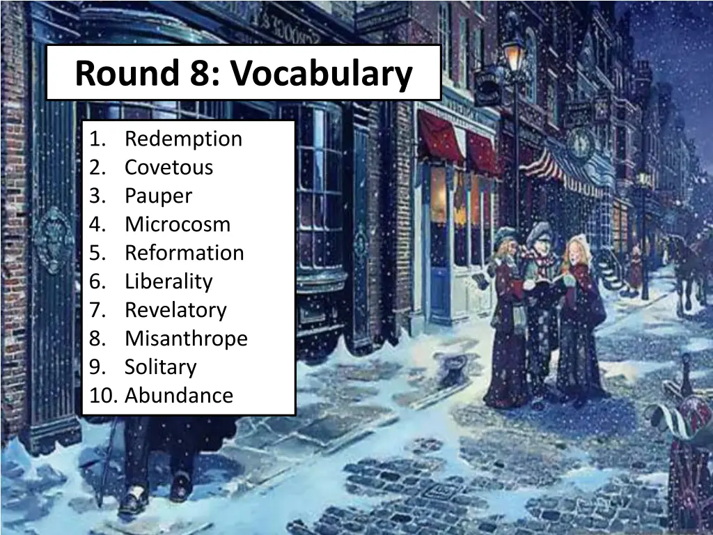 round 8 vocabulary