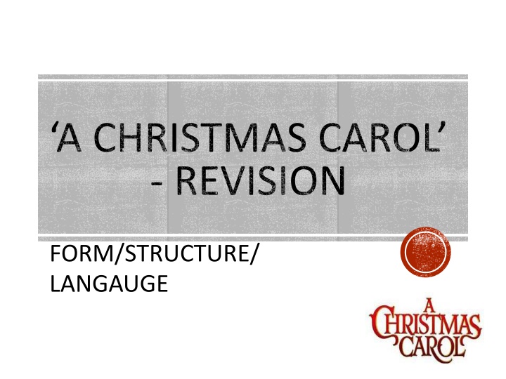 a christmas carol revision