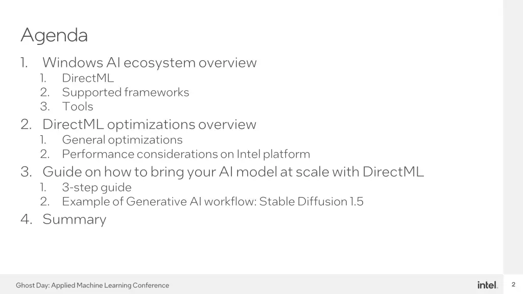 agenda 1 windows ai ecosystem overview 1 directml