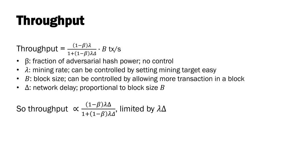 throughput throughput