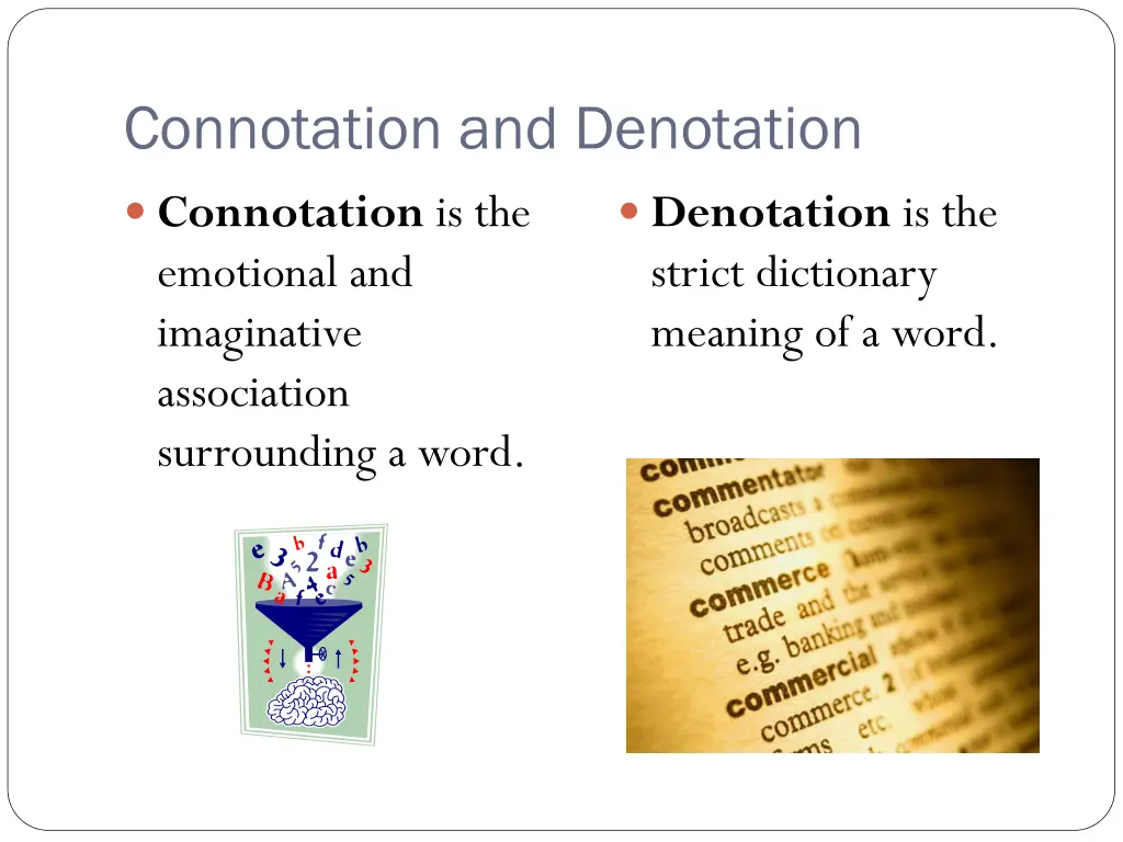 connotation and denotation