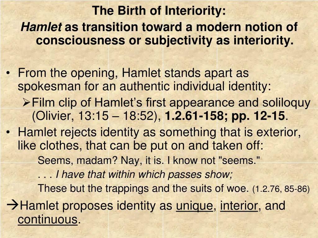 the birth of interiority