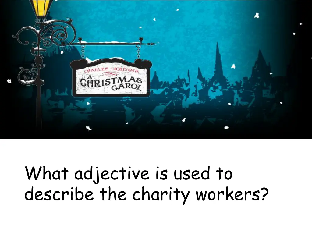 what adjective is used to describe the charity