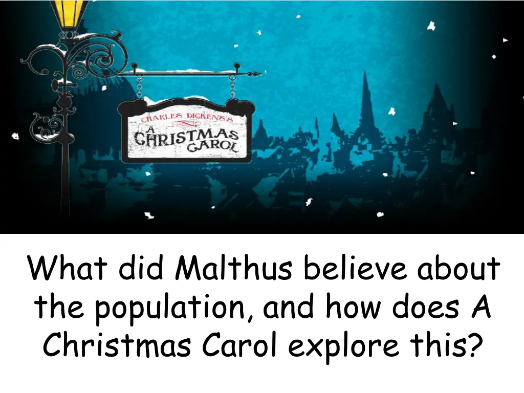 what did malthus believe about the population