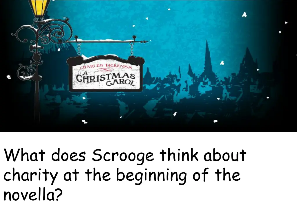 what does scrooge think about charity