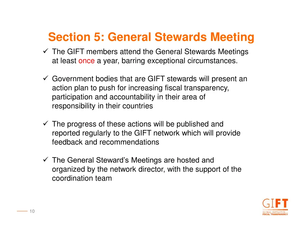 section 5 general stewards meeting the gift