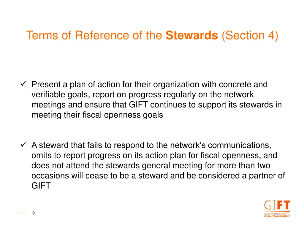 terms of reference of the stewards section 4