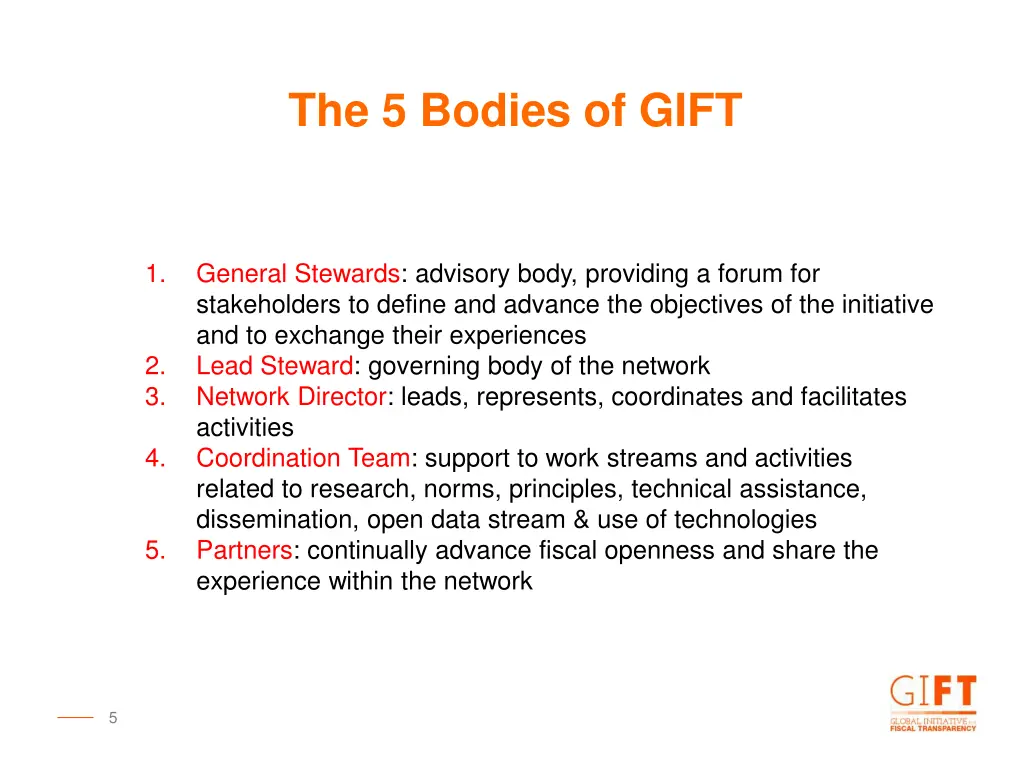 the 5 bodies of gift