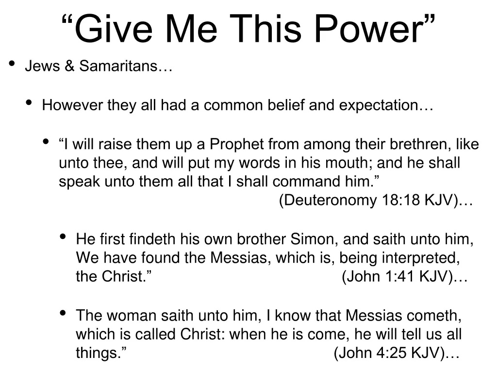 give me this power jews samaritans 2