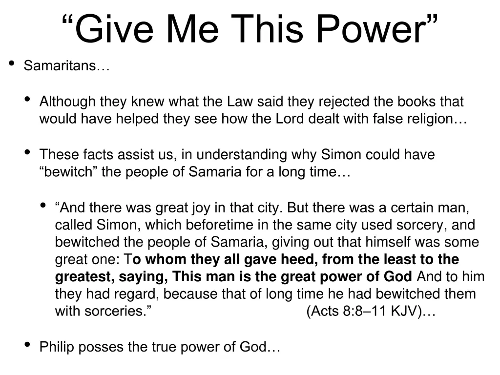 give me this power samaritans