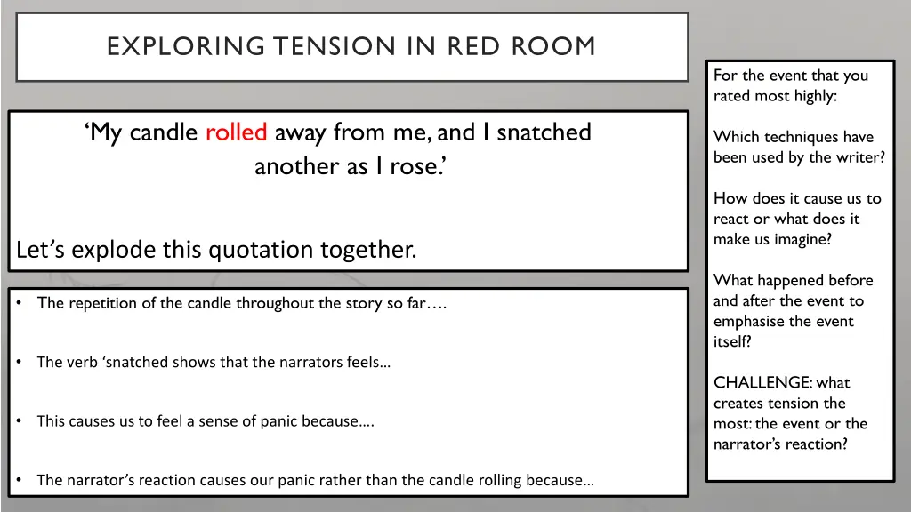 exploring tension in red room 1