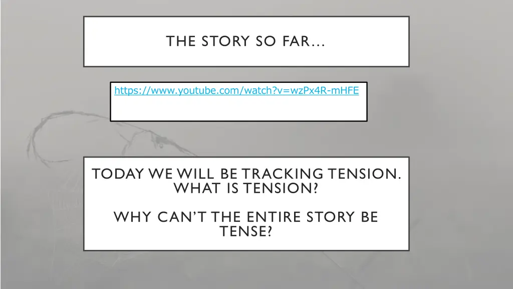 the story so far