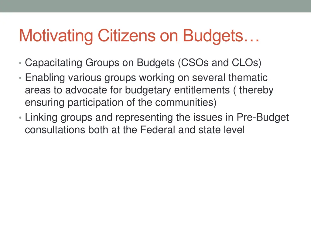 motivating citizens on budgets