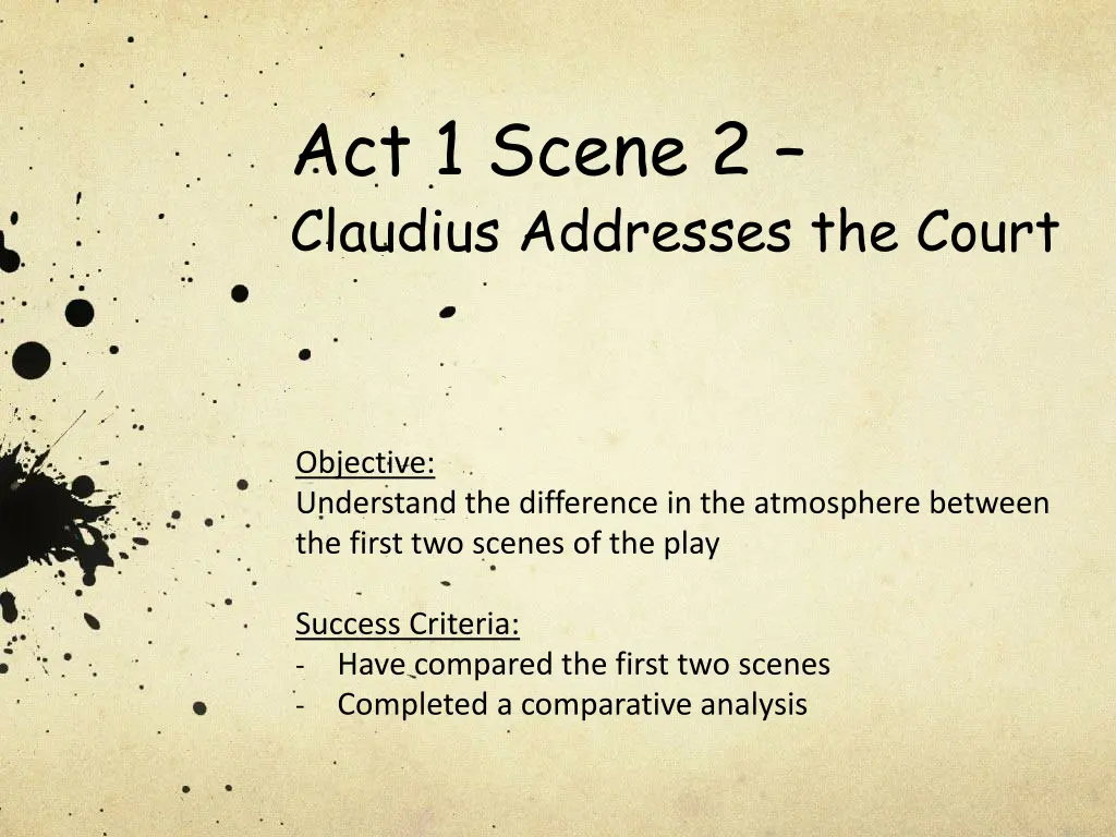 act 1 scene 2 claudius addresses the court