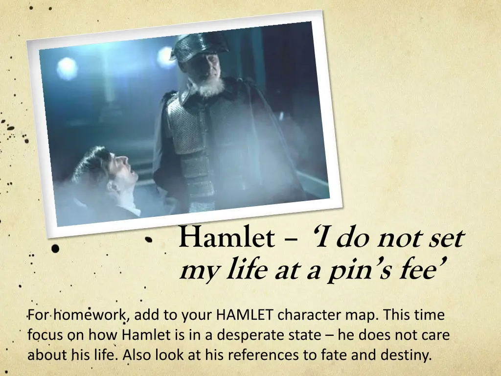 hamlet i do not set my life at a pin s fee