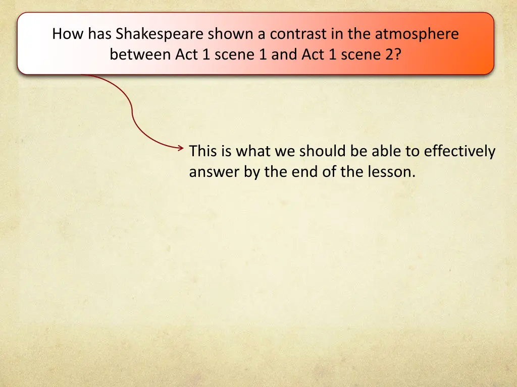 how has shakespeare shown a contrast