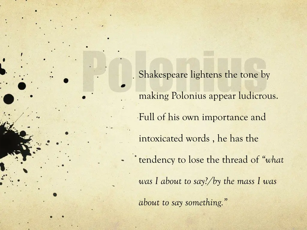 polonius making polonius appear ludicrous