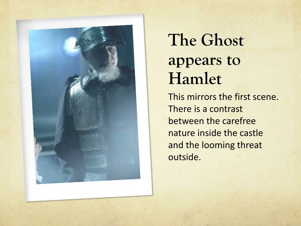 the ghost appears to hamlet this mirrors