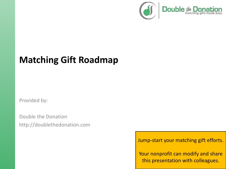 matching gift roadmap